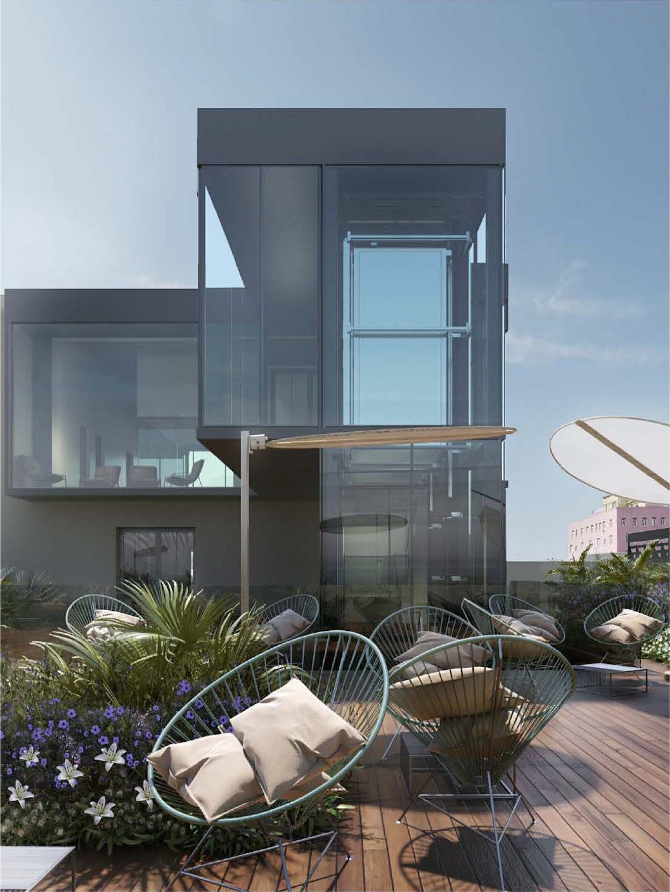 Hôtel Corona — épaisseur végétale du patio