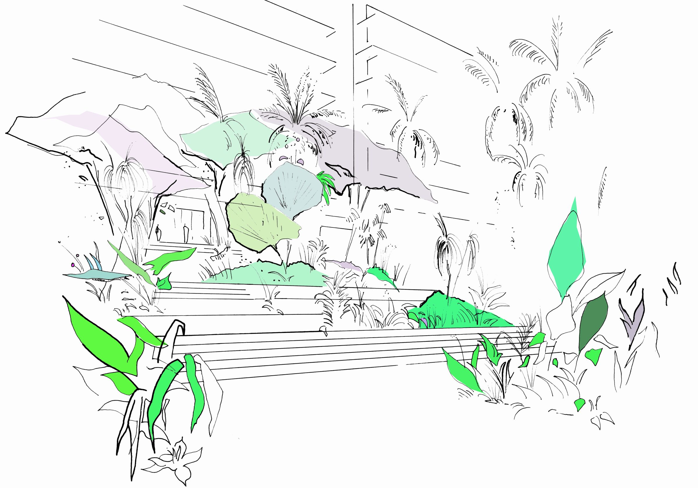 Melina International — escalier végétalisé